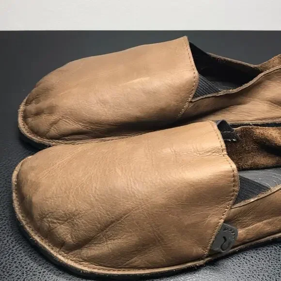 Unshoes Vida Soft Leather Brown Barefoot Style Slip On Shoes M 10 W 11 Unisex - Picture 8 of 16